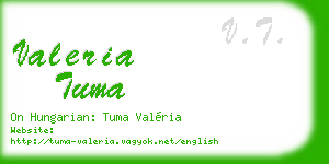valeria tuma business card
